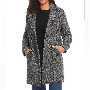 Karen Kane Herringbone Coat M